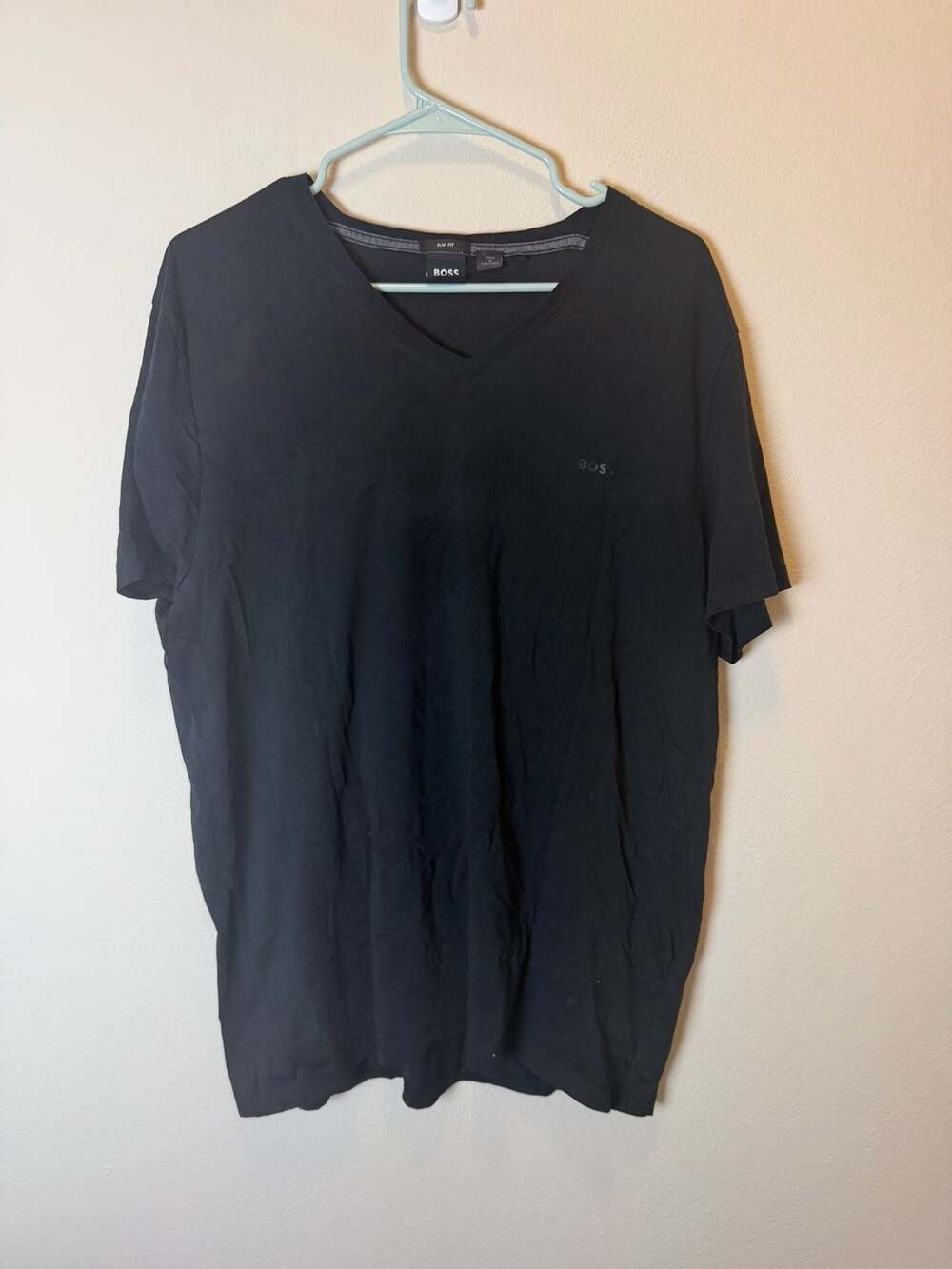Hugo Boss V-Neck Slim Fit T-Shirt XL Black